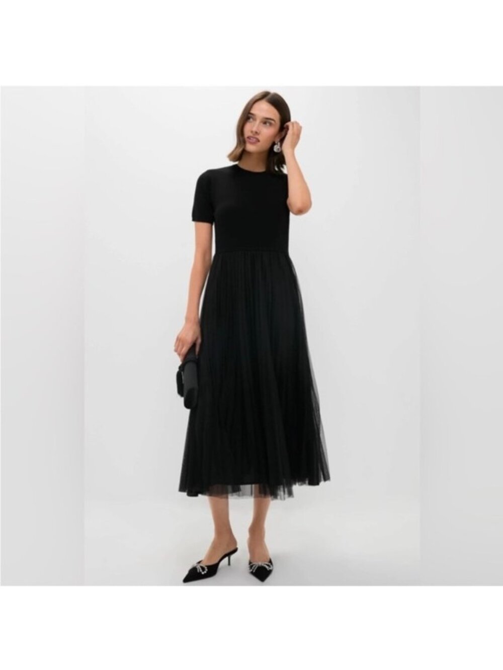 Elegant Black Midi Dress